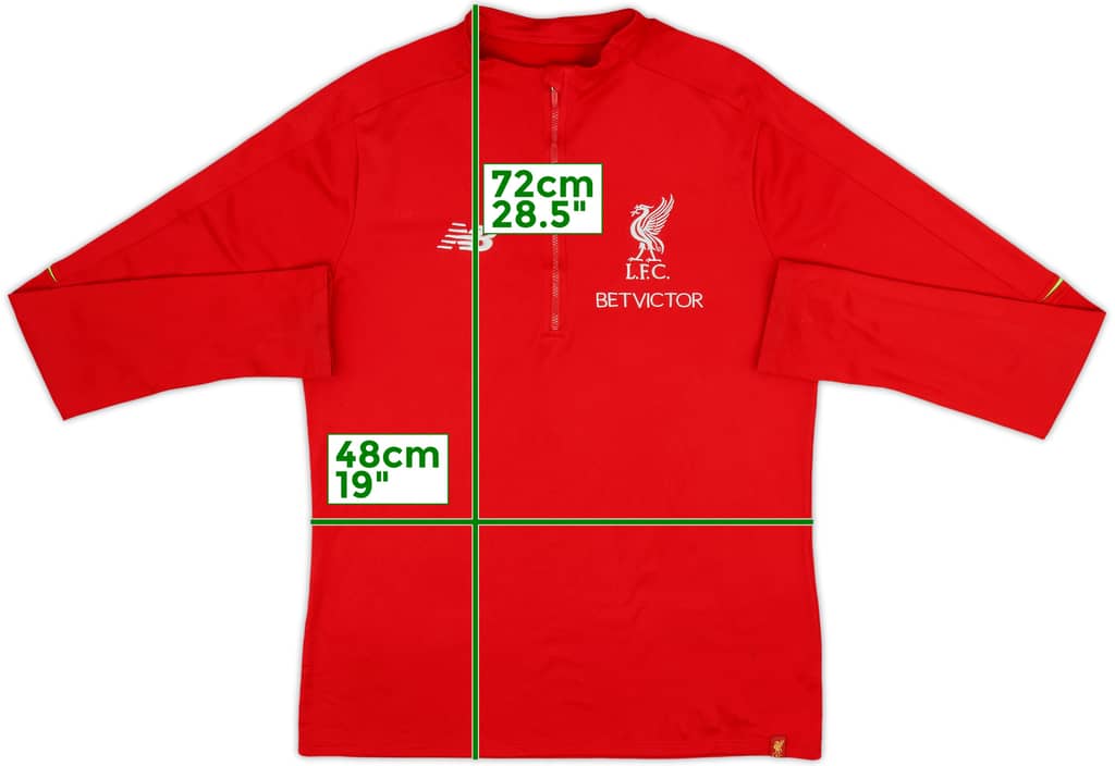 2017-18 Liverpool New Balance 1/4 Zip Training Top - 8/10 - (M)