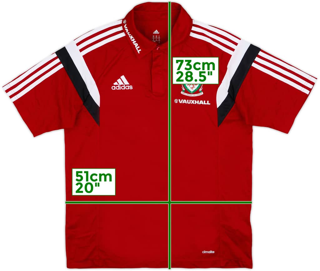 2013-14 Wales adidas Polo Shirt - 8/10 - (M)