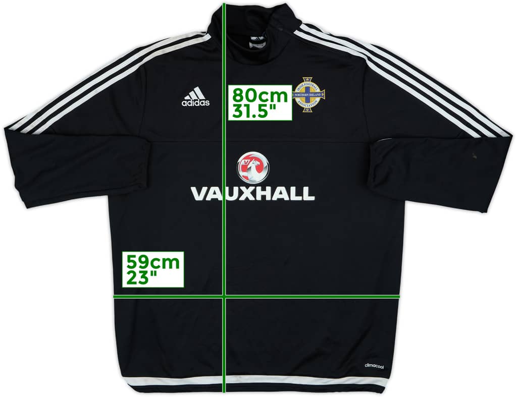 2015-16 Northern Ireland adidas 1/4 Zip Drill Top - 8/10 - (XL)