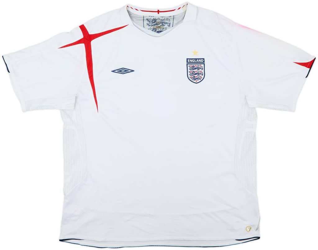 2005-07 England Home Shirt - 4/10 - (3XL)