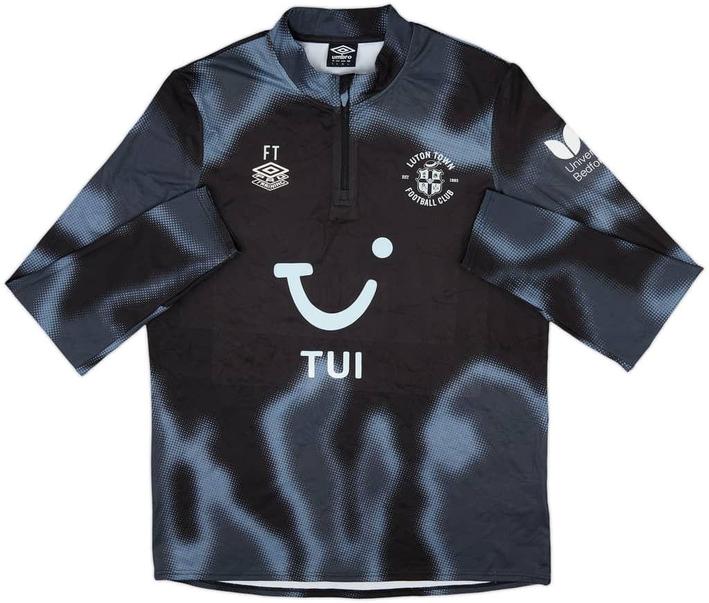 2021-22 Sudadera 1/4 Zip Umbro edición para personal del Luton FT - 8/10 - (L)