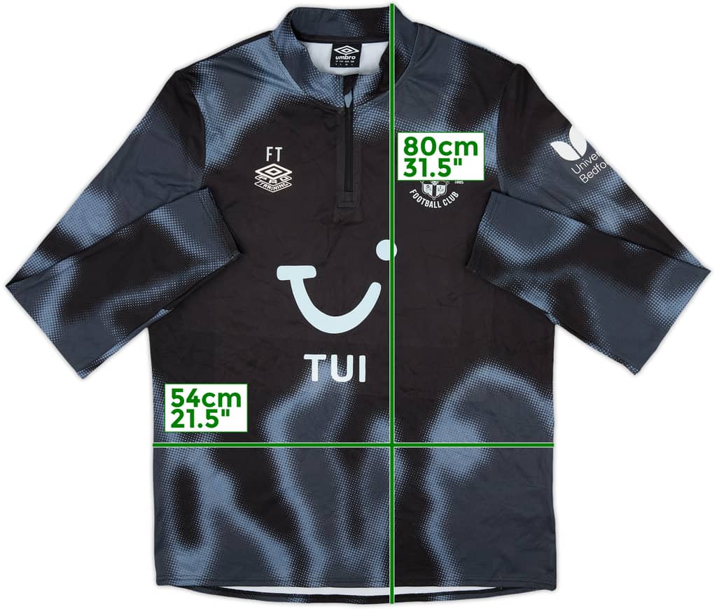 2021-22 Sudadera 1/4 Zip Umbro edición para personal del Luton FT - 8/10 - (L)