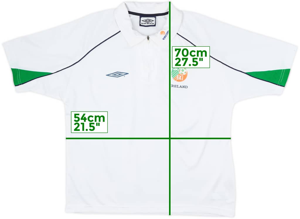 2004-06 Ireland Umbro 1/4 Zip Polo Shirt - 7/10 - (M)
