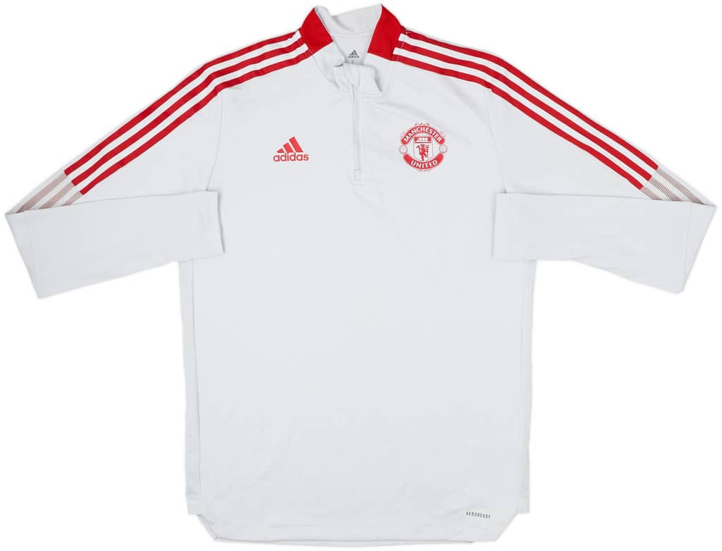 2021-22 Manchester United adidas 1/4 Zip Training Top - 8/10 - (L)