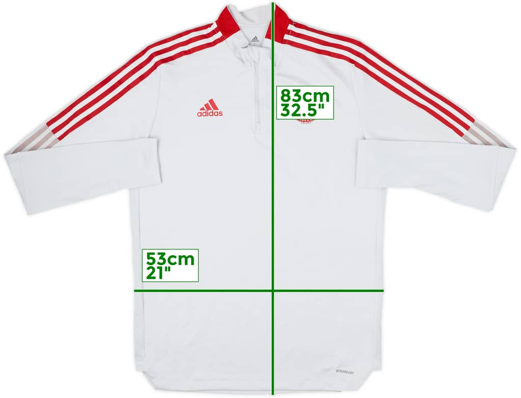 2021-22 Manchester United adidas 1/4 Zip Training Top - 8/10 - (L)