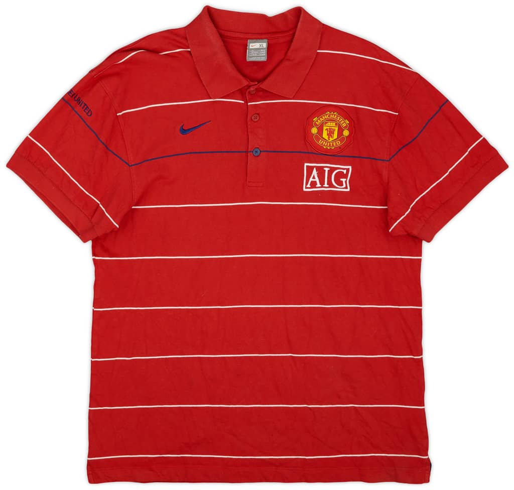 2008-09 Manchester United Nike Polo Shirt - 7/10 - (XL)