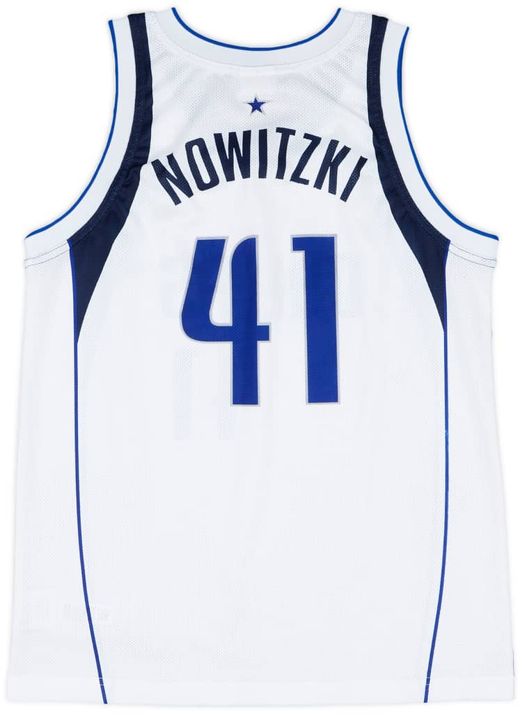 2001-10 Dallas Mavericks Nowitzki #41 Champion Home Jersey - 9/10 - (S)