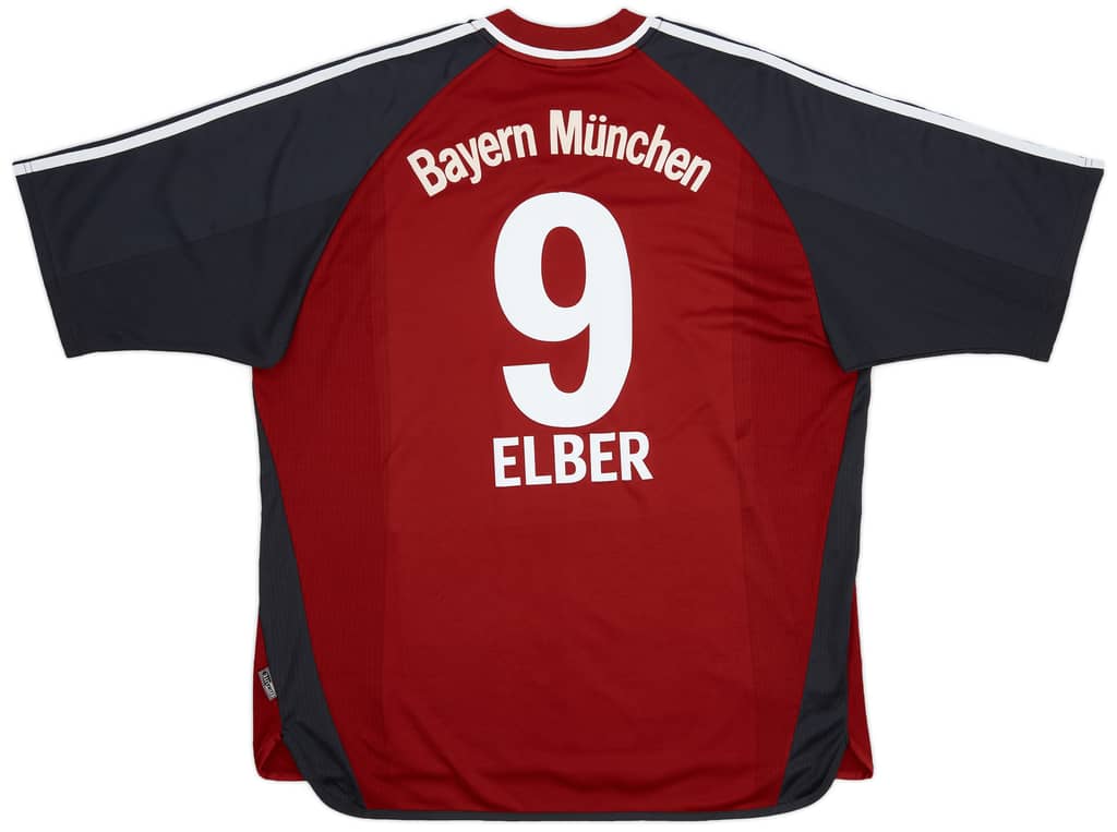 2001-02 Bayern Munich Home Shirt Elber #9 - 8/10 - (XXL)
