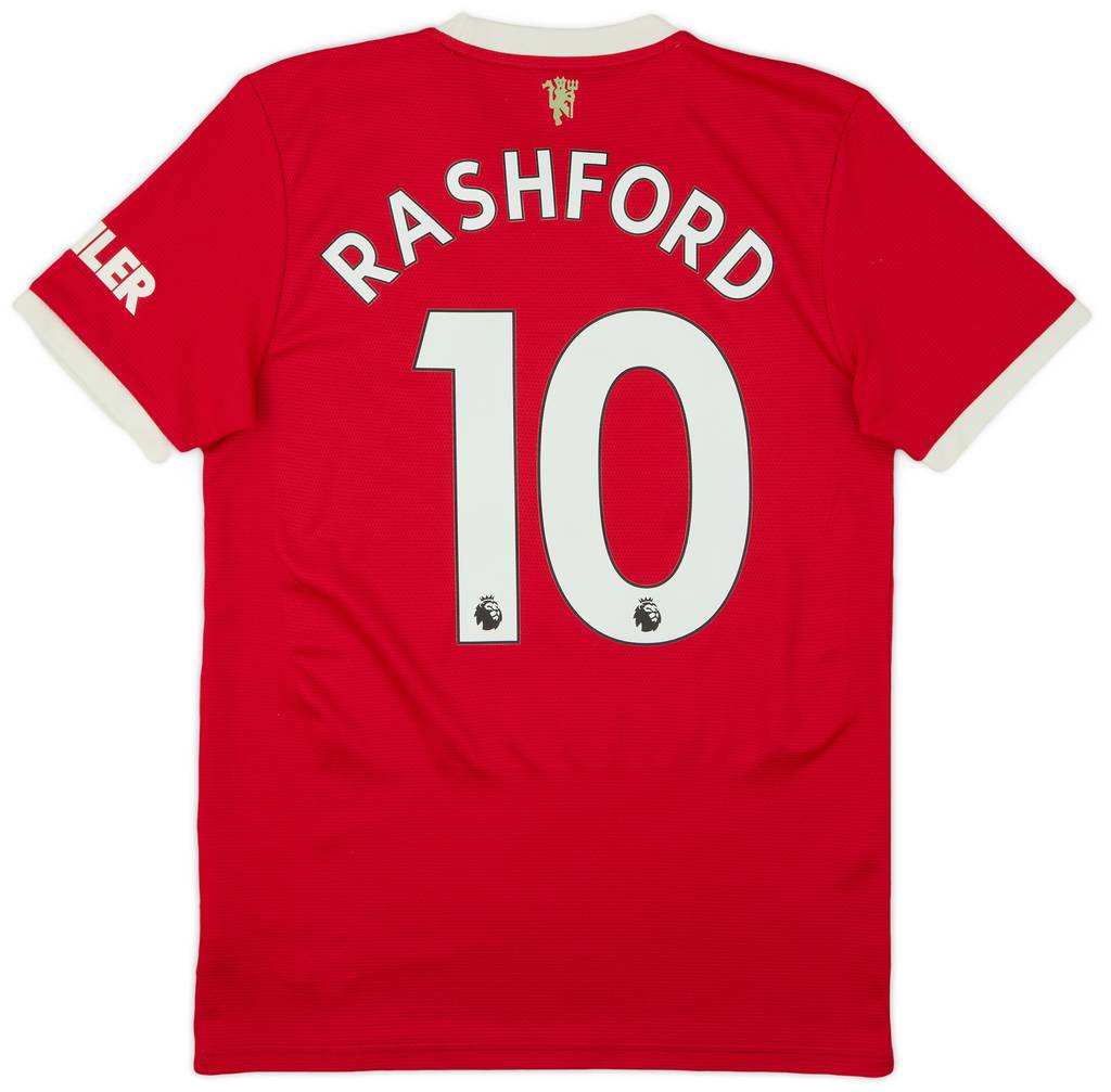 2021-22 Manchester United Home Shirt Rashford #10 - 9/10 - (S)