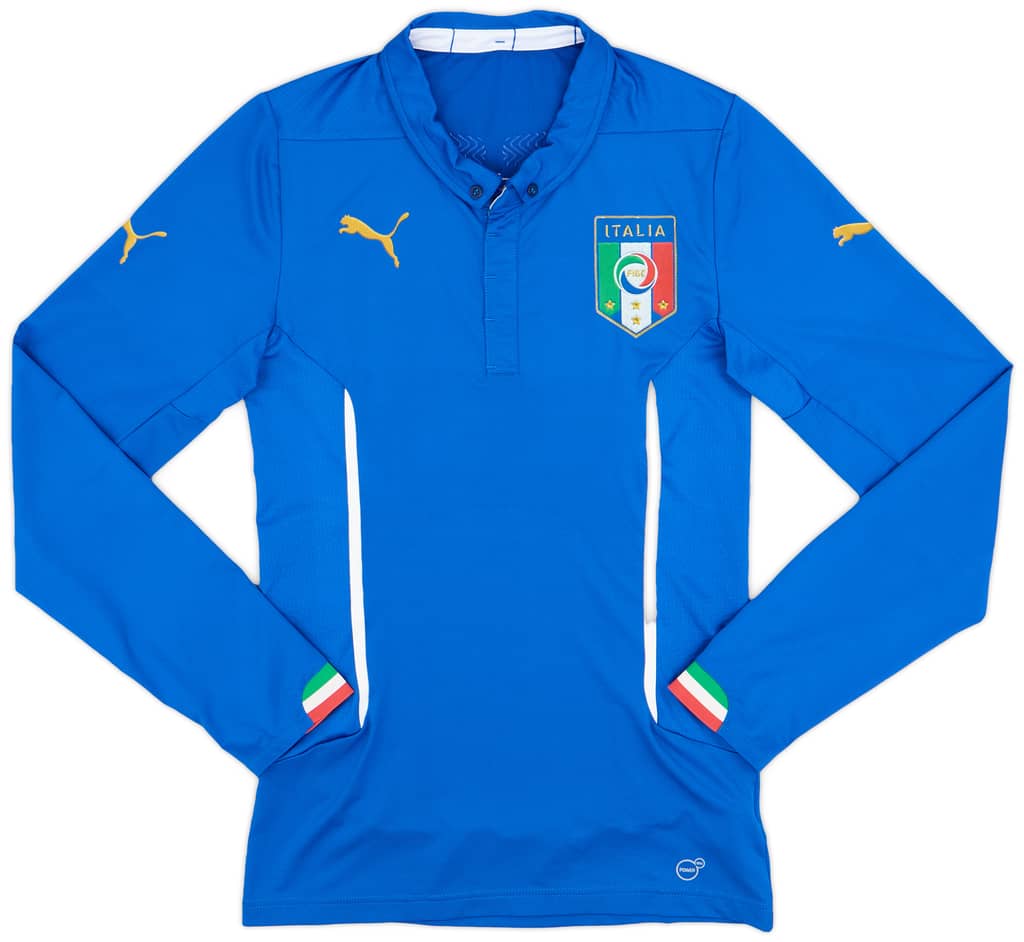 2014-15 Italy Player Issue Home L/S Shirt - 10/10 - (L)