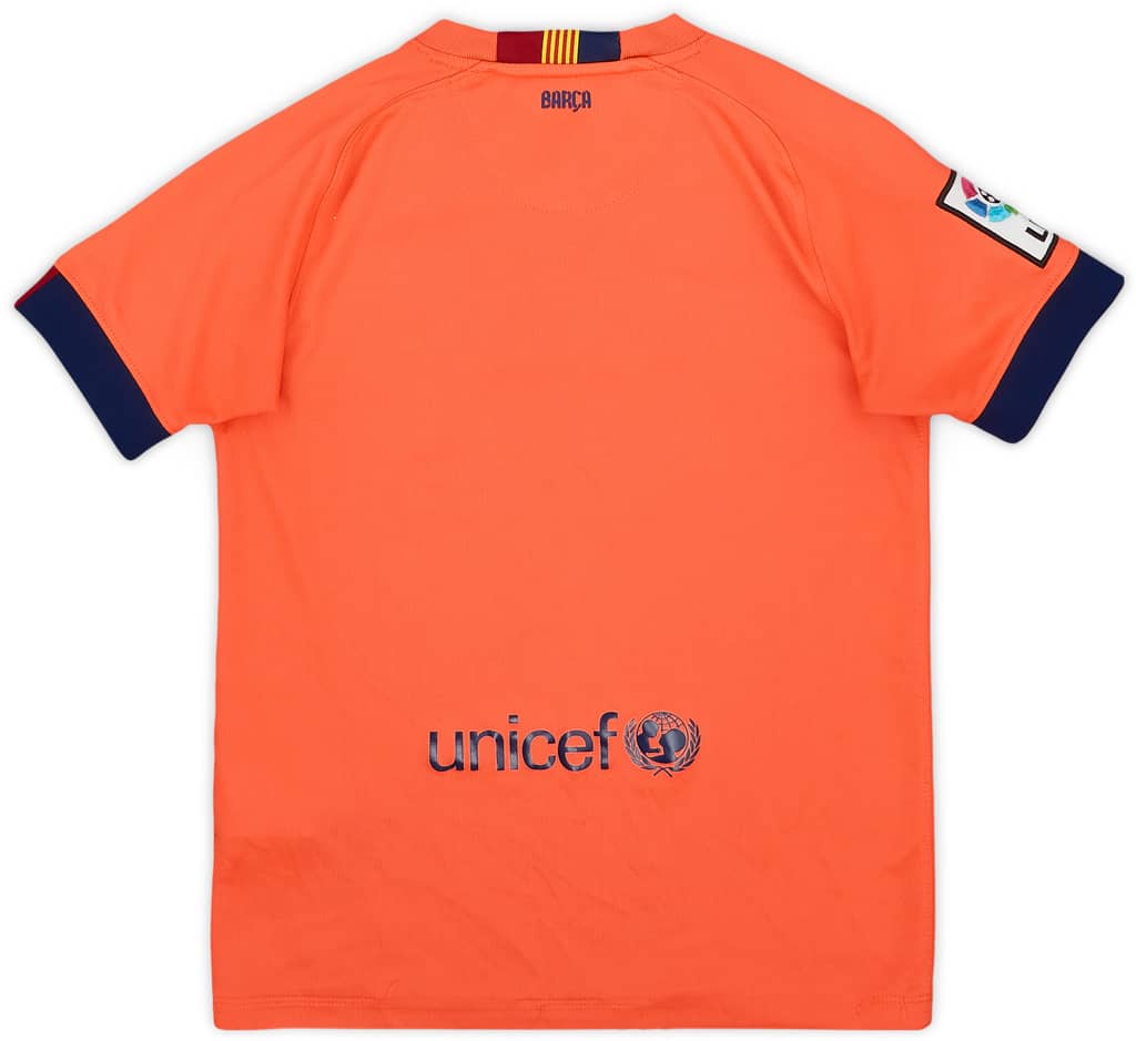 2014-15 Barcelona Away Shirt - 8/10 - (M.Boys)