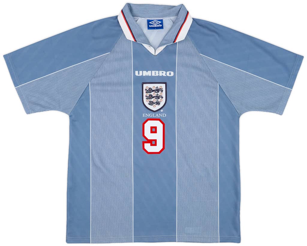 1996-97 England Away Shirt Shearer #9 - 9/10 - (L)
