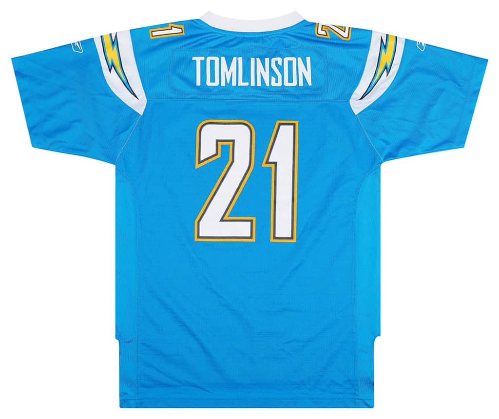2007 San Diego Chargers Tomlinson #21 Reebok Premier Jersey (Alternate) Y