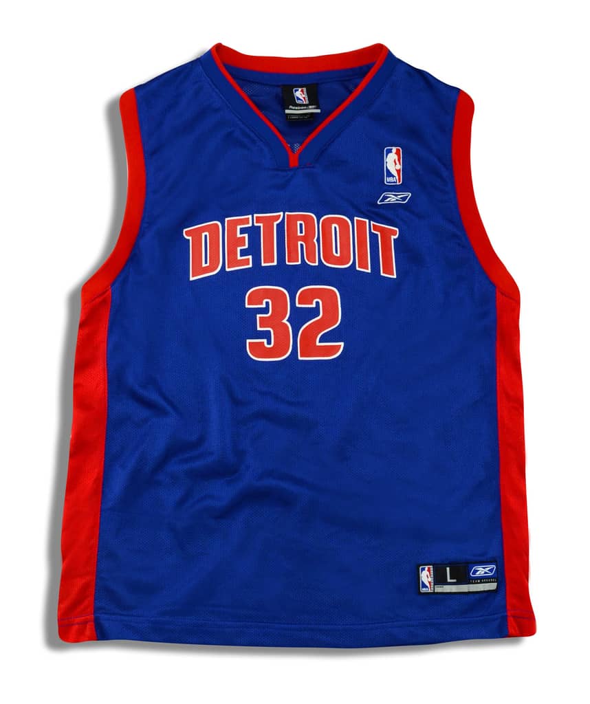 2005-06 Detroit Pistons Hamilton #32 Reebok Jersey (Away) Y