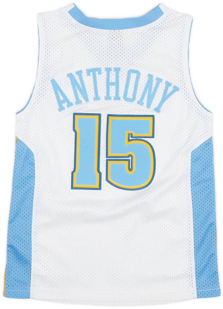 2003-04 Denver Nuggets Anthony #15 Nike Swingman Home Jersey - 8/10 - (S.Boys)