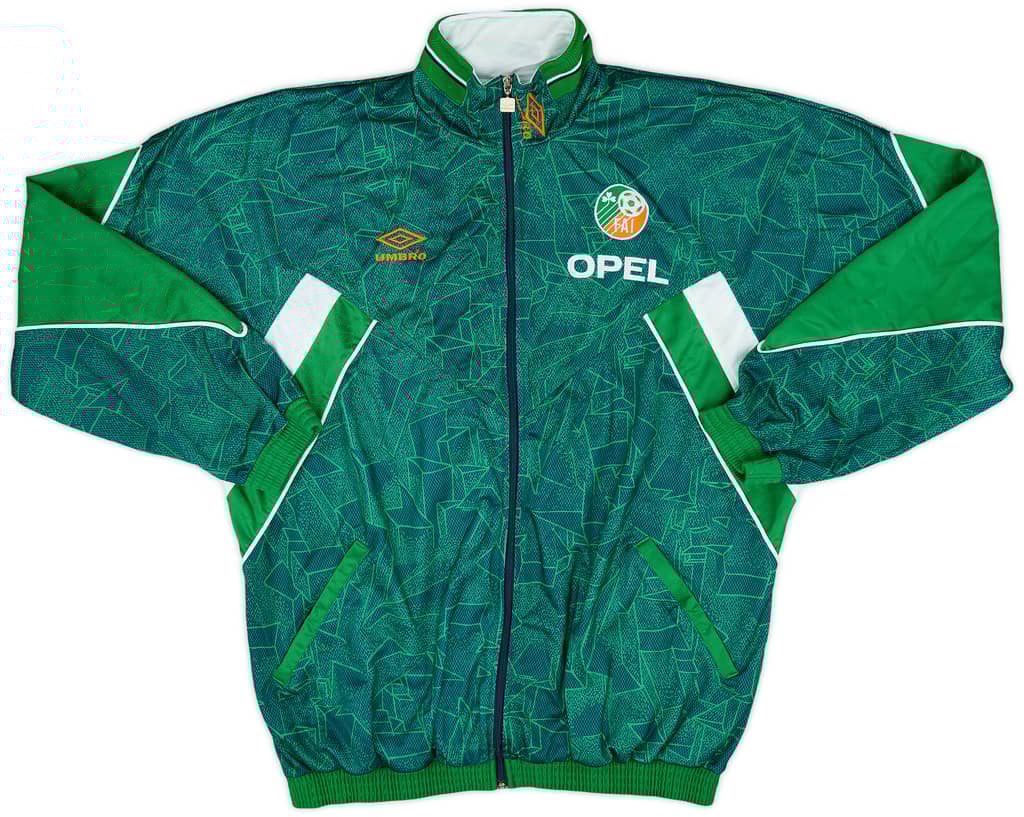 1995-96 Ireland Player Issue Umbro Track Jacket - 8/10 - (XXL)
