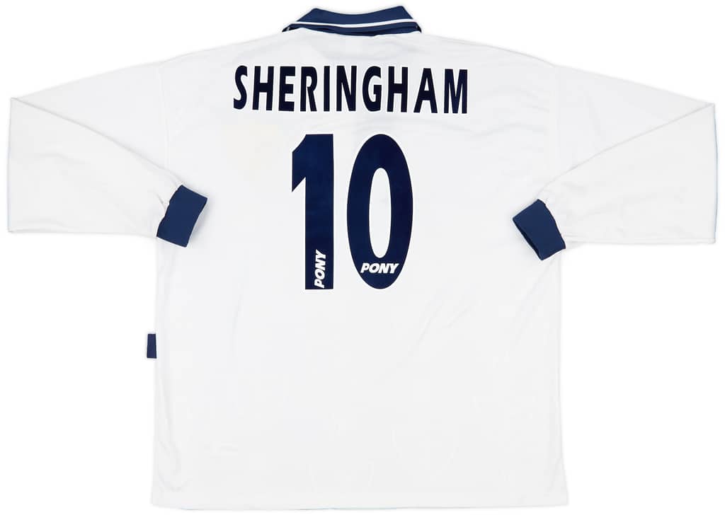 1995-97 Tottenham Home L/S Shirt Sheringham #10 - 5/10 - (XL)