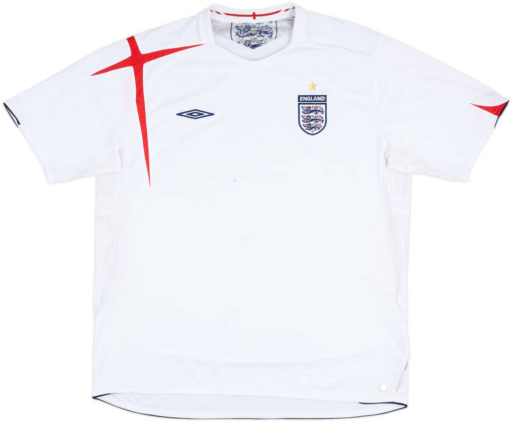 2005-07 England Home Shirt - 5/10 - (3XL)