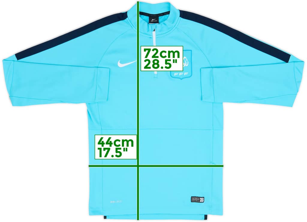 2015-16 France Nike 1/4 Zip Drill Top - 5/10 - (S)