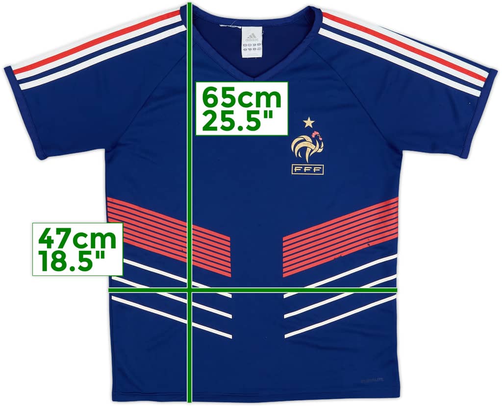 2009-10 France Basic Home Shirt - 4/10 - (XL.Boys)