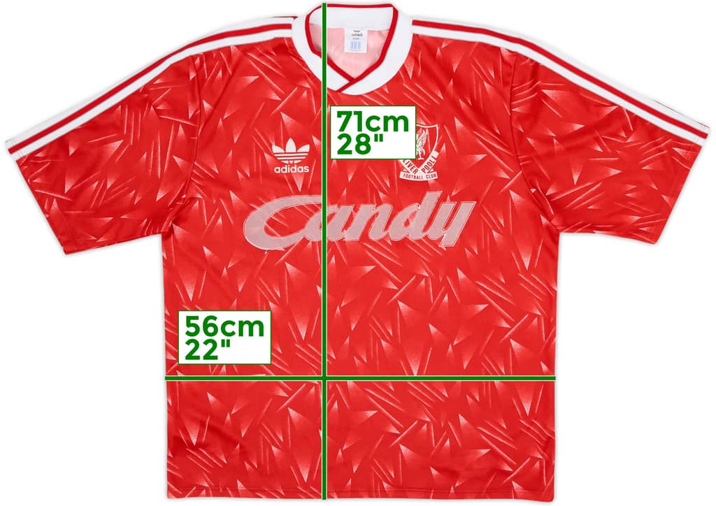 1989-91 Liverpool Camiseta Local - 4/10 - (L)