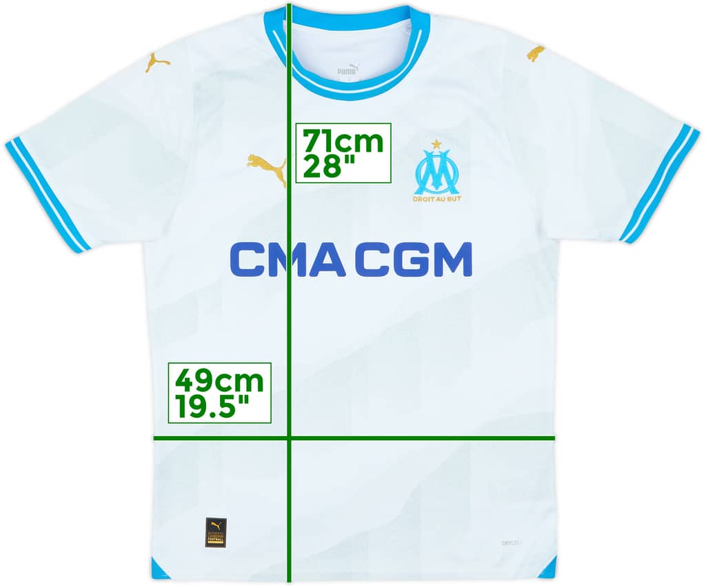 2023-24 Olympique Marseille Home Shirt - 10/10 - (M)