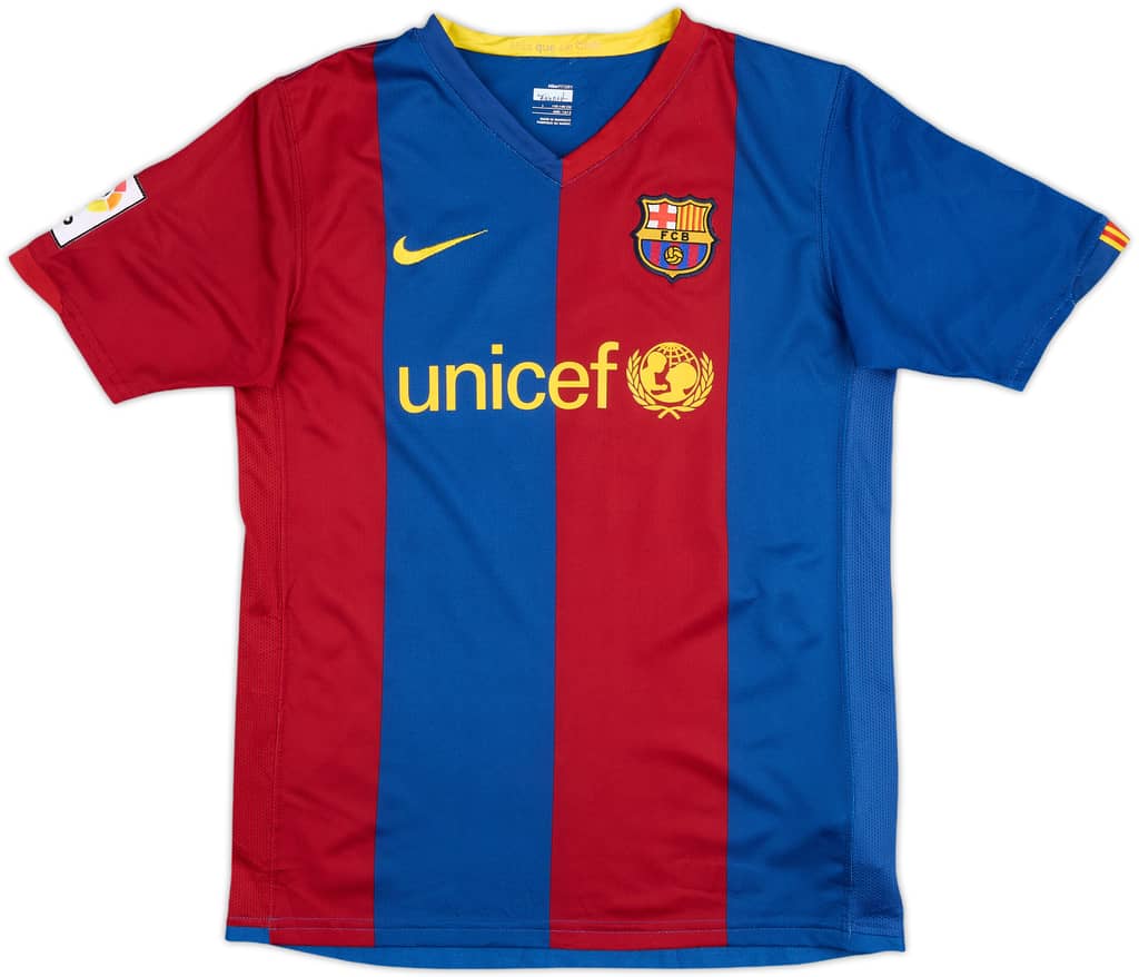 2006-07 Barcelona Home Shirt - 8/10 - (L.Boys)