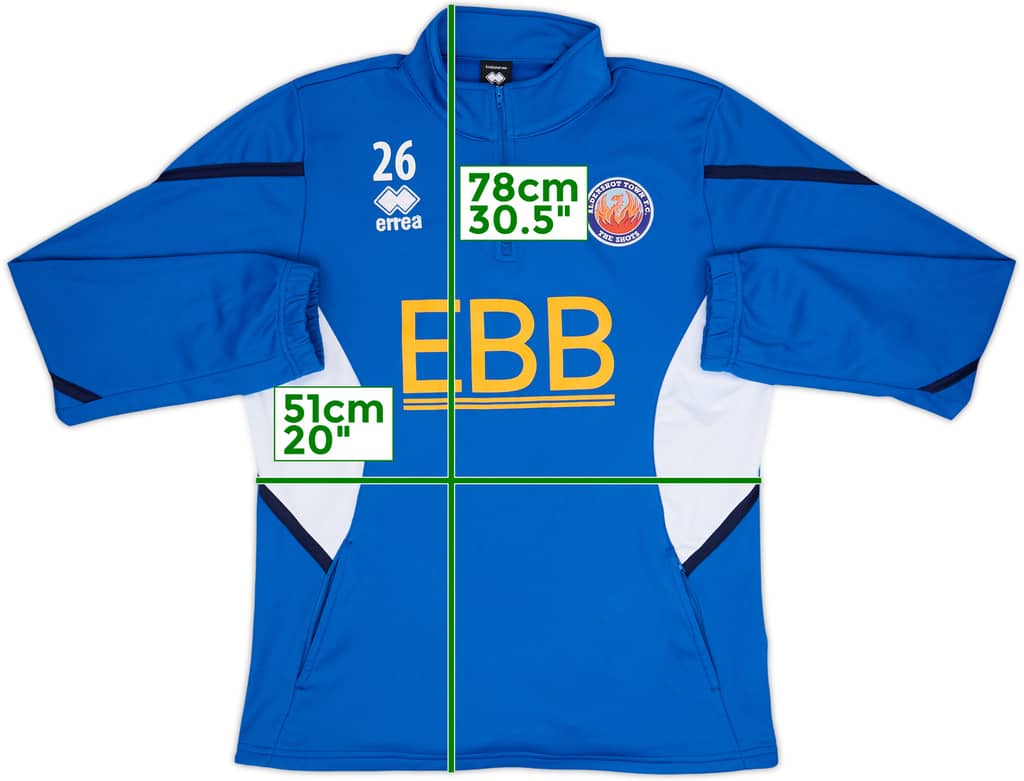 2011-12 Aldershot Player Issue Errea 1/4 Zip Drill Top #26 - 9/10 - (L)
