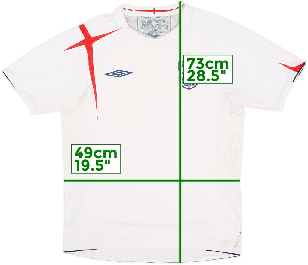 2005-07 England Home Shirt - 5/10 - (M)