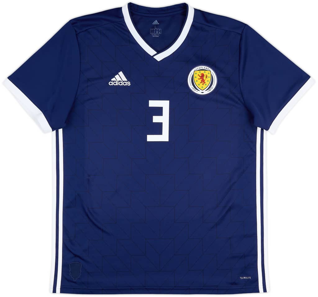 2017-19 Scotland Home Shirt Robertson #3 - 8/10 - (S)