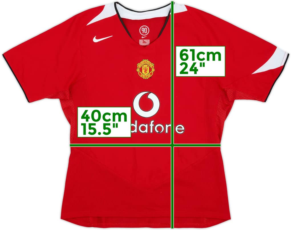 2004-06 Manchester United Home Shirt - 9/10 - (Women's M)