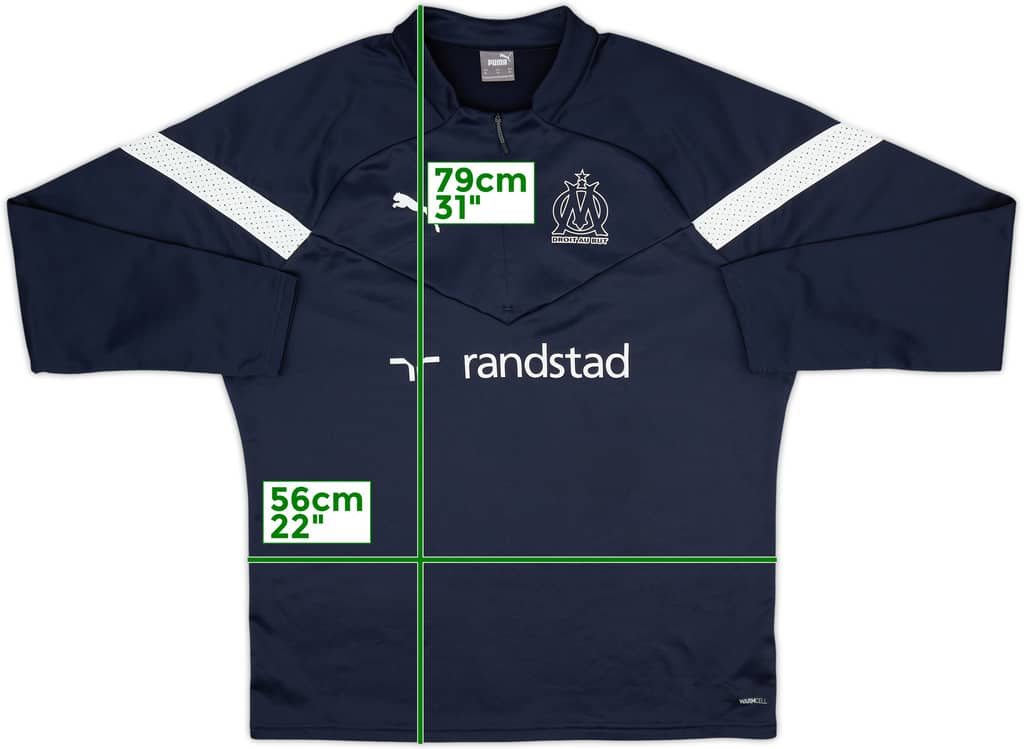 2022-23 Olympique Marseille Puma 1/4 Zip Drill Top - 10/10 - (XL)