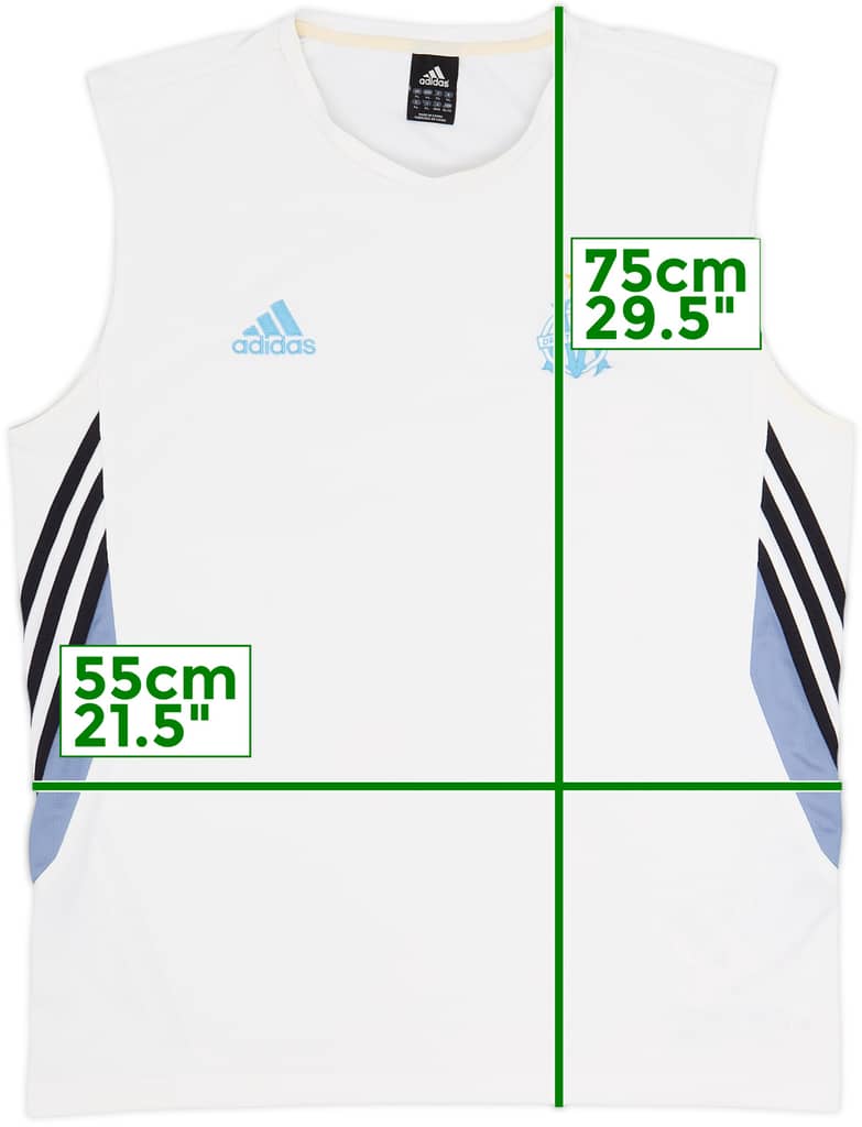 2003-04 Olympique Marseille adidas Training Vest - 7/10 - (XL)