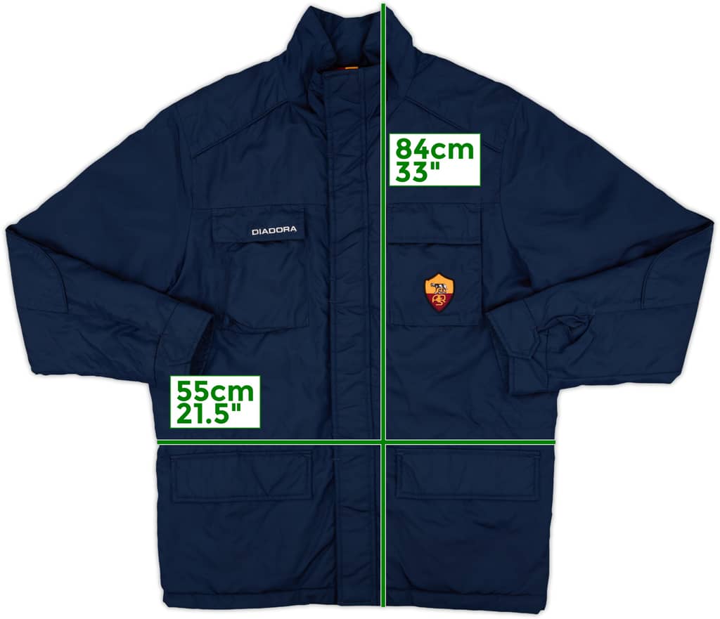 2006-07 Roma Diadora Padded Bench Coat - 9/10 - (M)