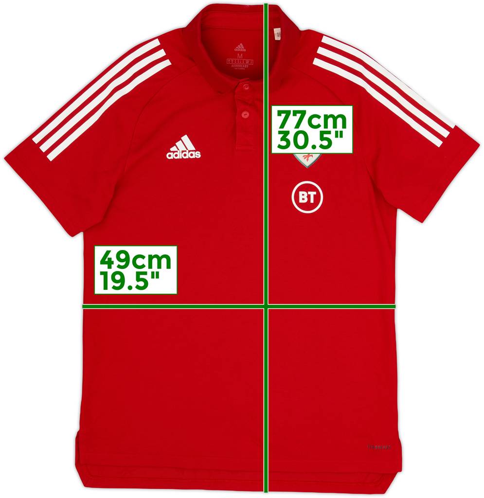 2021-22 Wales adidas Polo Shirt - 9/10 - (M)