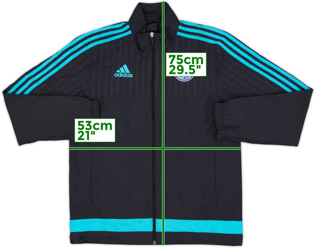 2015-16 Schalke adidas Track Jacket - 8/10 - (M)