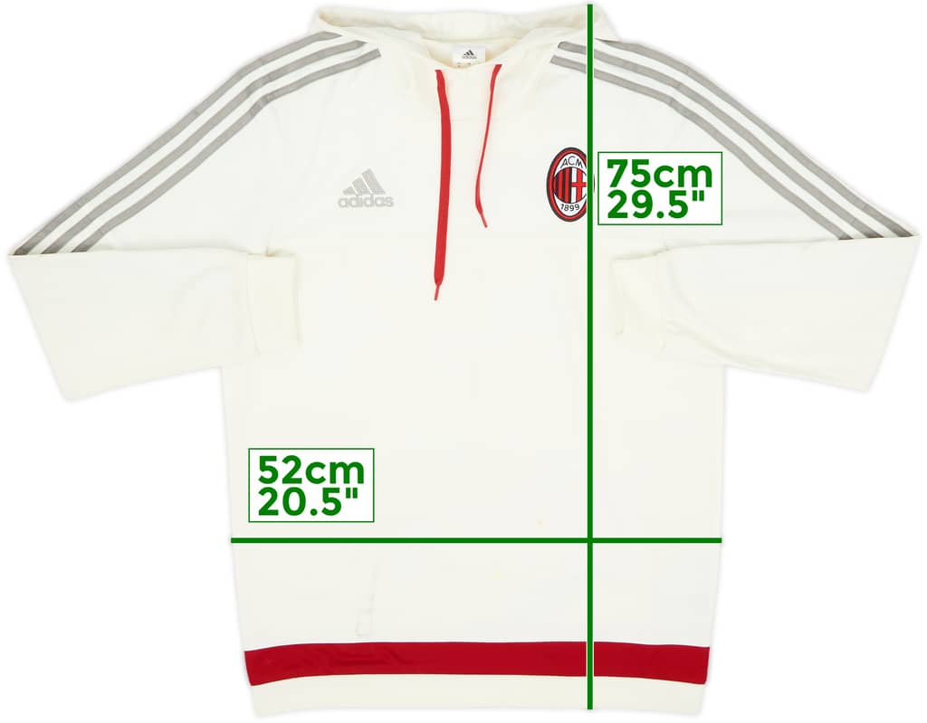2015-16 AC Milan adidas Hooded Top - 6/10 - (M)