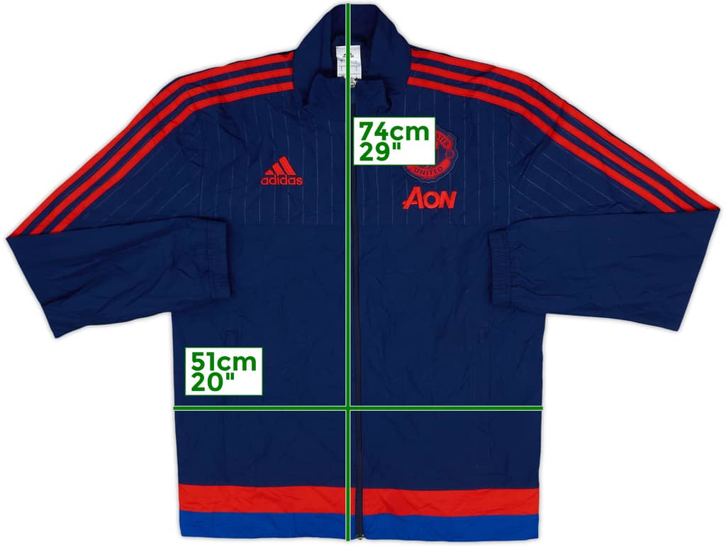 2015-16 Manchester United adidas Track Jacket - 10/10 - (S)