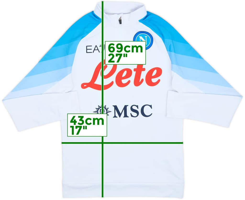 2022-23 Napoli EA7 1/4 Zip Drill Top - 10/10 - (S)
