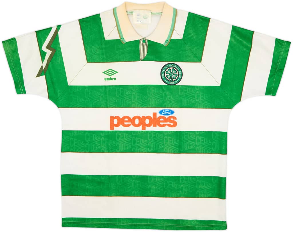 1991-92 Celtic Home Shirt - 5/10 - (L)
