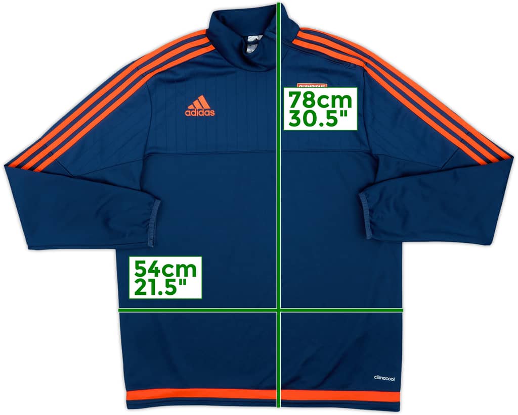 2015-16 Lyon adidas 1/4 Zip Drill Top - 8/10 - (L)