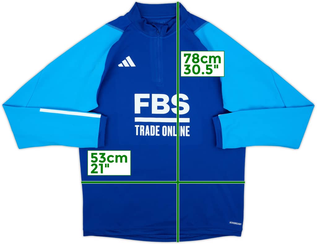 2022-23 Leicester City adidas 1/4 Zip Training Top - 8/10 - (L)