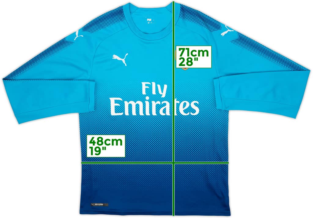 2017-18 Arsenal Away L/S Shirt - 5/10 - (L)