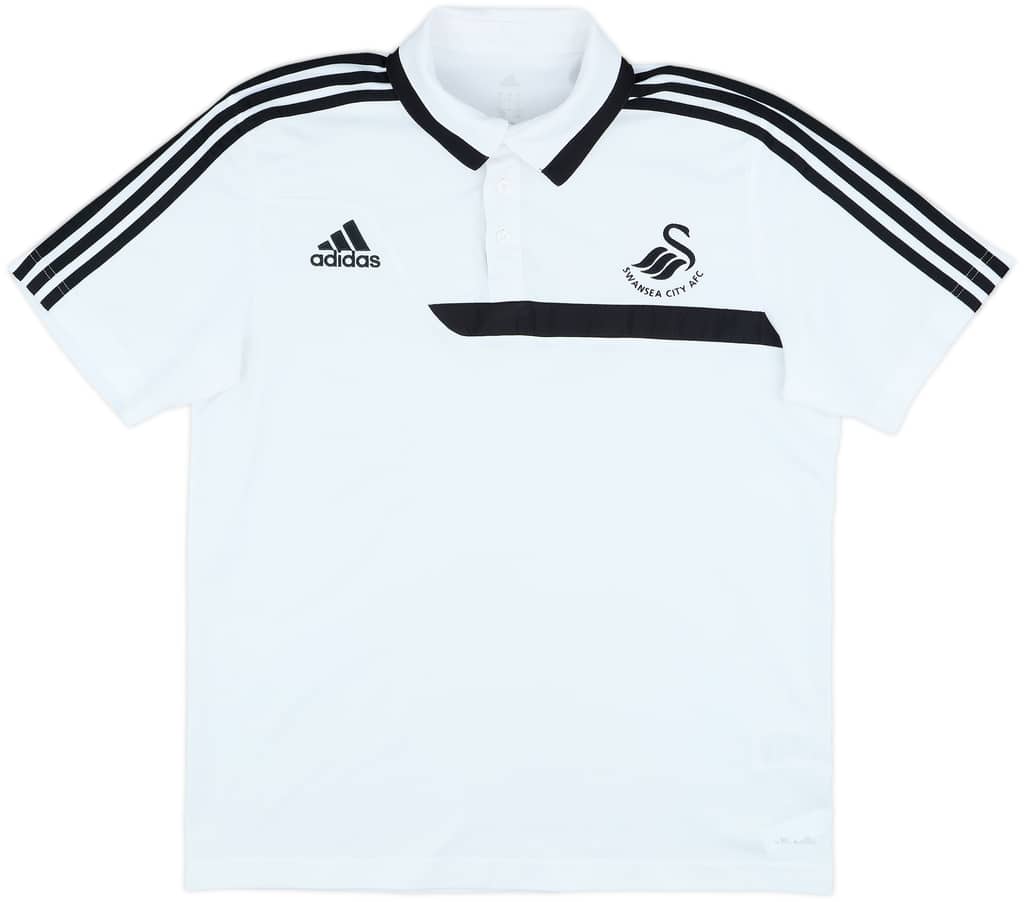 2013-14 Swansea adidas Polo Shirt - 9/10 - (L)