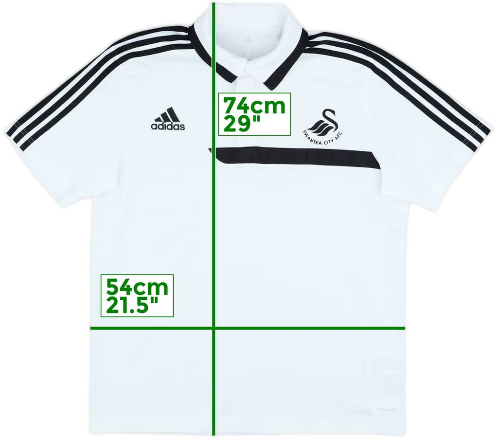 2013-14 Swansea adidas Polo Shirt - 9/10 - (L)