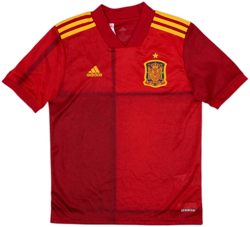 2020-21 Spain Home Shirt - 10/10 - (M.Boys)