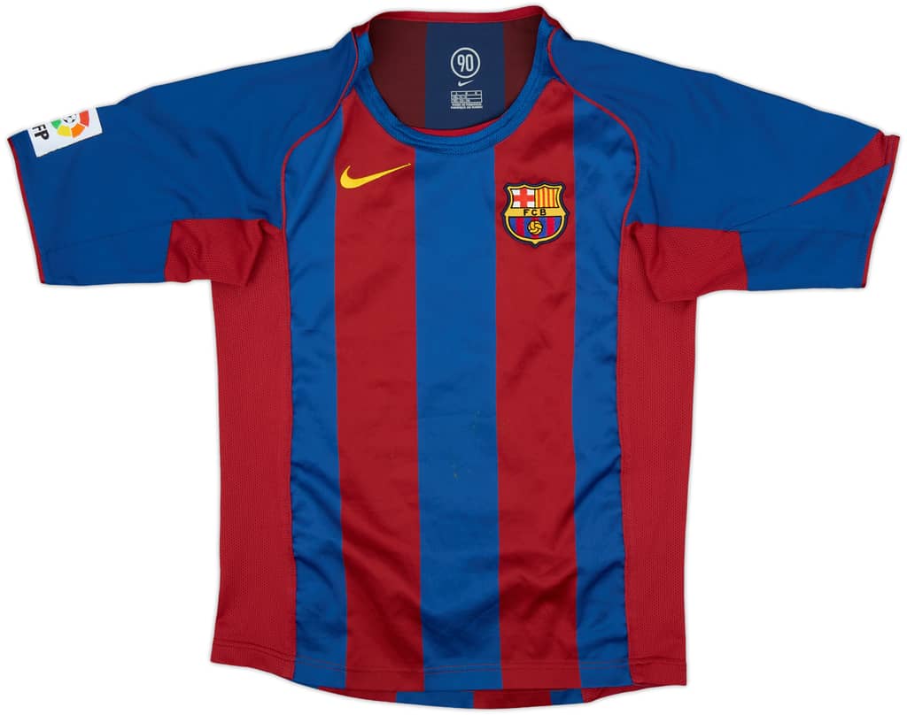2004-05 Barcelona Home Shirt - 7/10 - (L.Boys)
