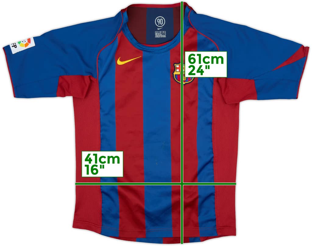 2004-05 Barcelona Home Shirt - 7/10 - (L.Boys)