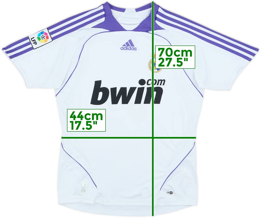 2007-08 Real Madrid Home Shirt - 7/10 - (L.Boys)
