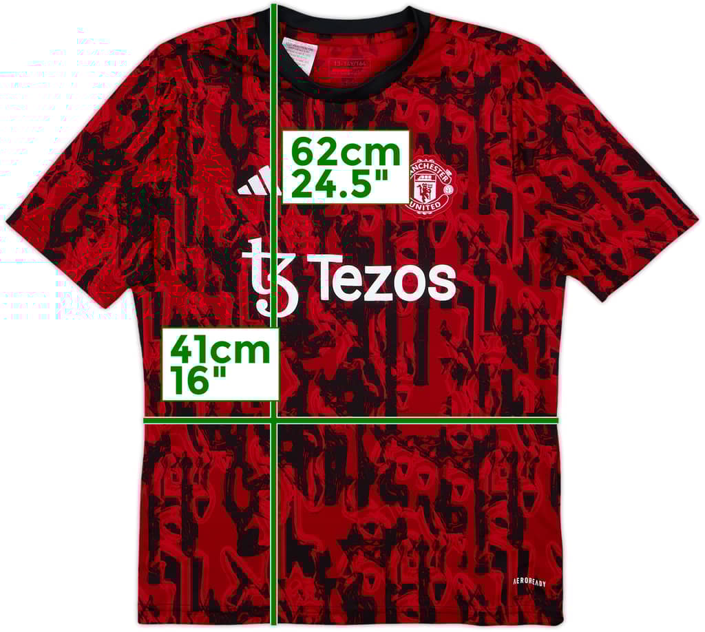 2023-24 Manchester United adidas Training Shirt - 8/10 - (L.Boys)